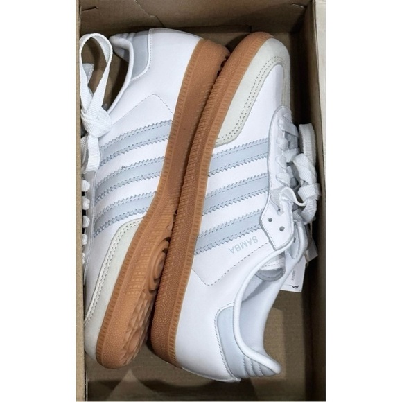 Adidas OG Samba Cloud White / Halo Blue / Off white Women’s Sneakers size 6.5 - Picture 12 of 16
